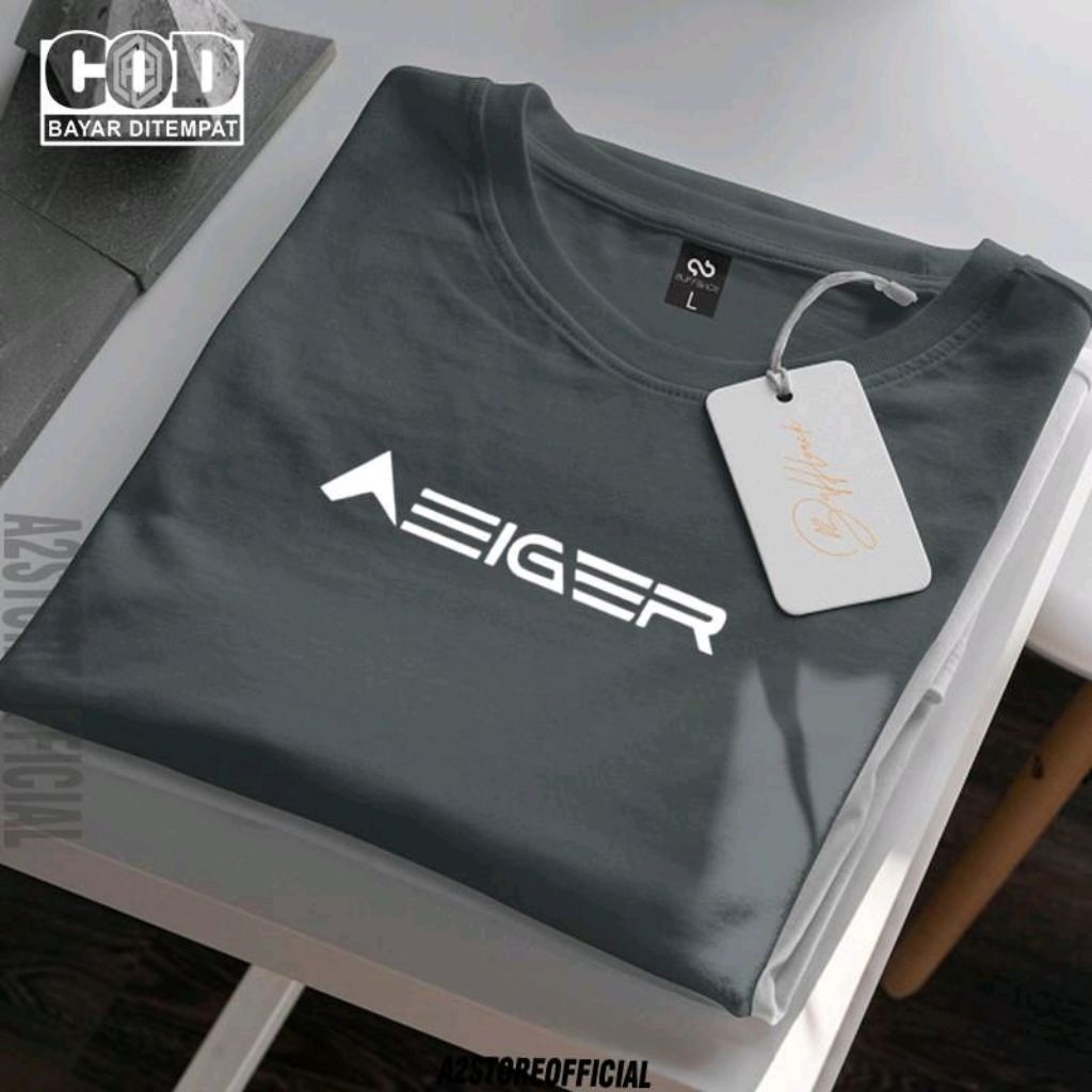 Promo Kaos Distro premium Eiger motif putih Kaos Pria Kekinian T-Shirt Pria Kaos Distro Pria 100% Co