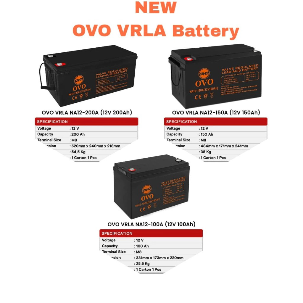 OVO VRLA BATTERY VOZ 12V