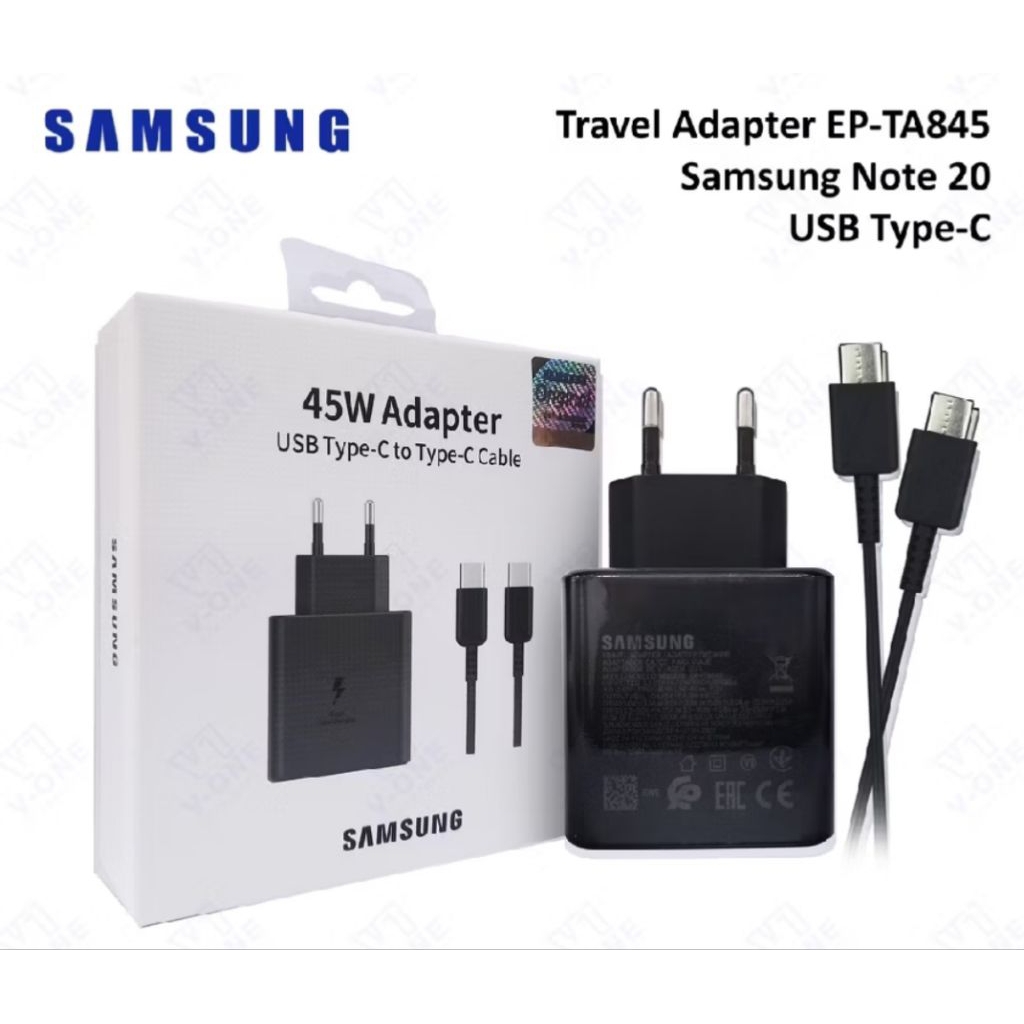 CHARGER 45 WATT EP-TA845 SAMSUNG ORIGINAL 99% SUPER FAST CHARGING TYPE C TO TYPE C