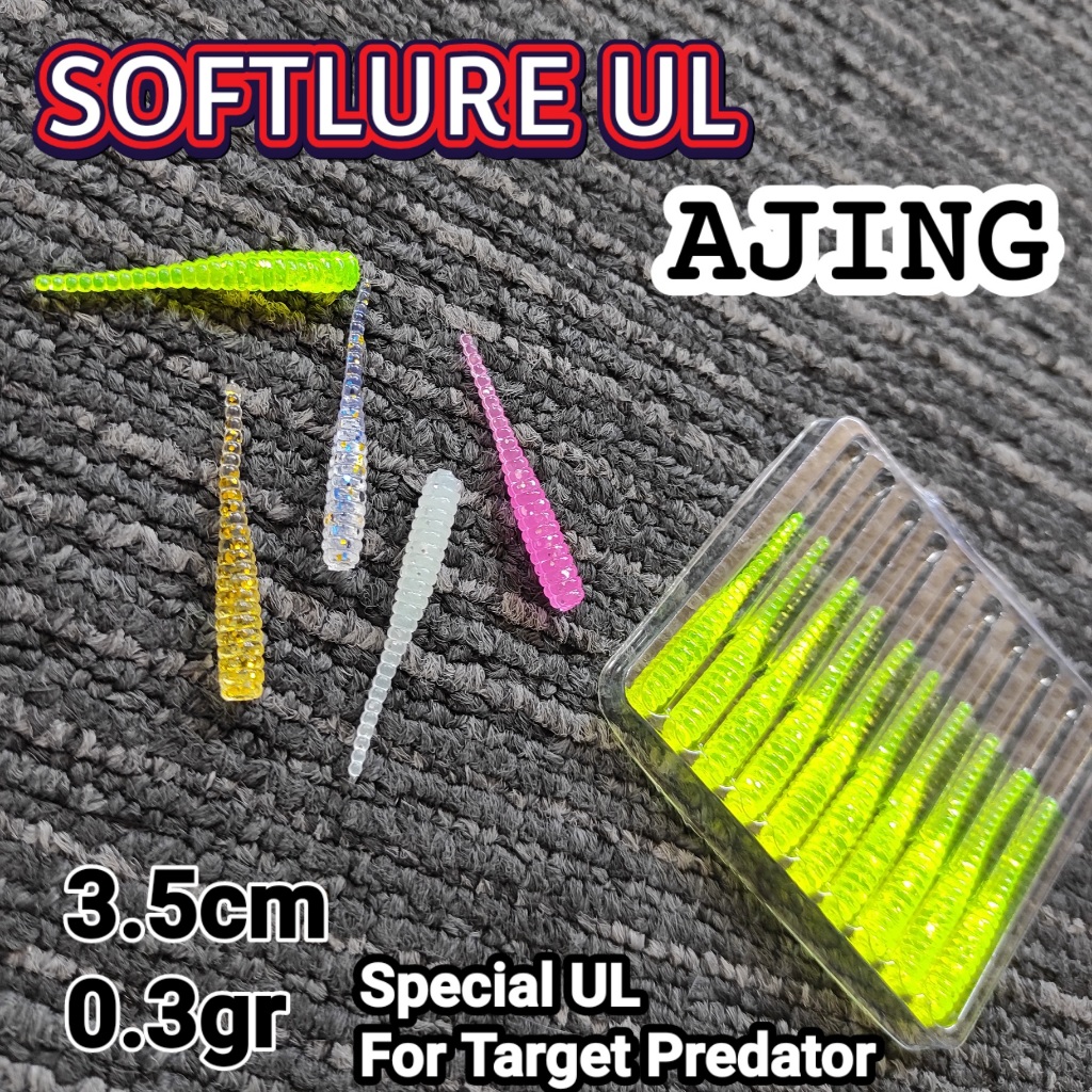 SOFTLURE AJING 3.5CM 0.3GR ISI 10PCS UMPAN MANCING SOFTLURE AJING UMPAN CASTING UL