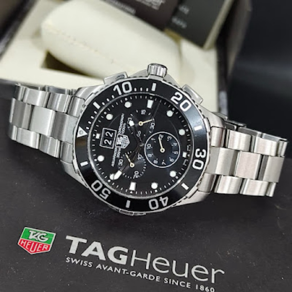 [For Sale] T4G Heuer Aquaracer 300M CAN1010 43mm Quartz Chronograph