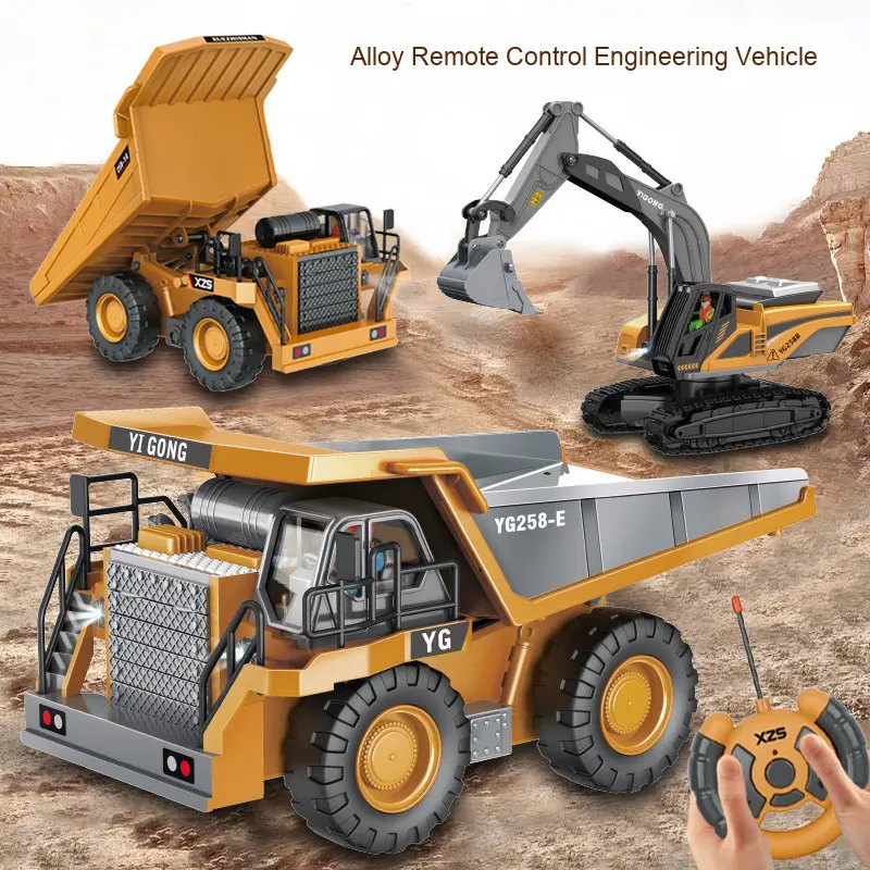 Mainan Bulldozer RC Excavator Beko Mainan RC Mobil Mainan Excavator Dump Truck Bulldozer