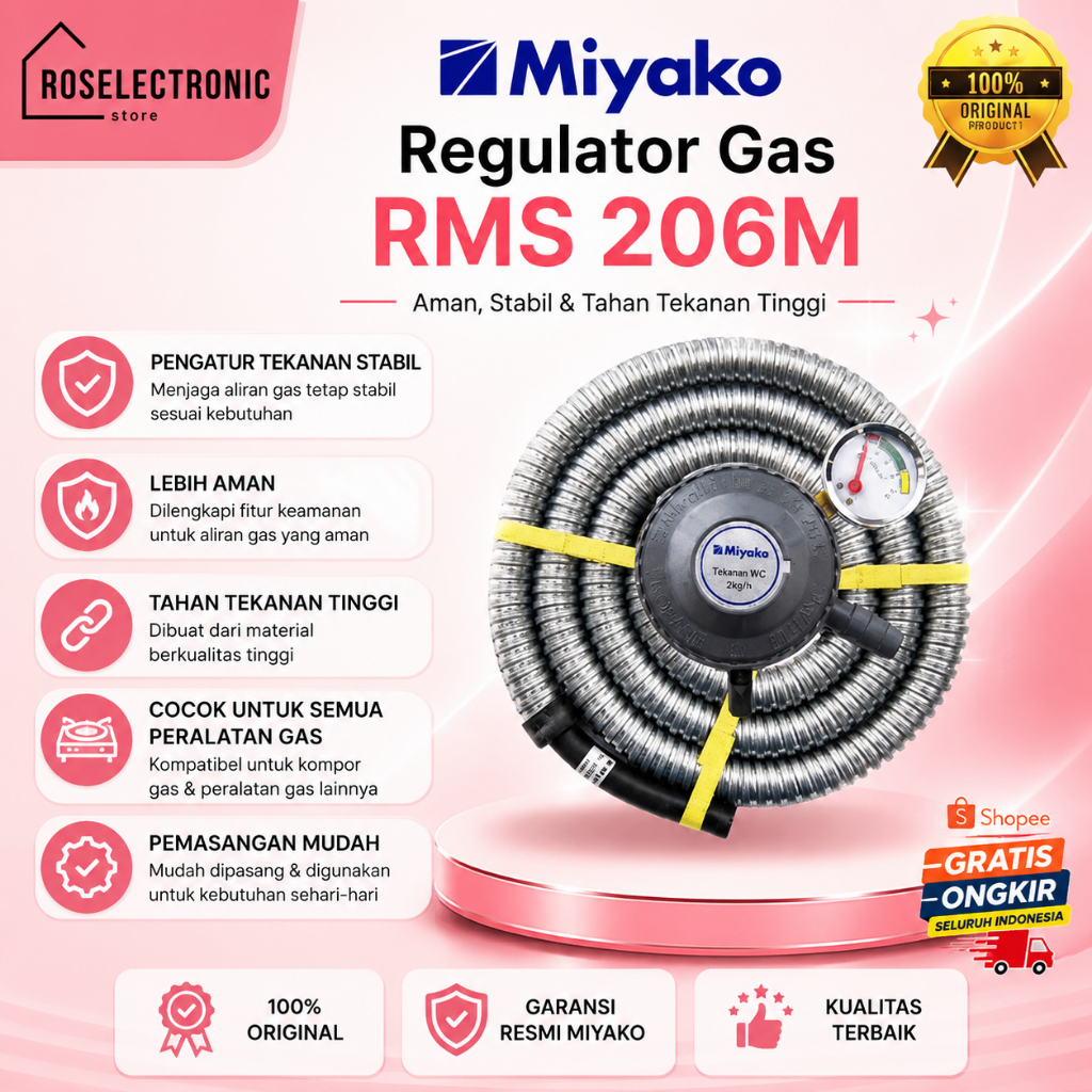 Regulator Gas Miyako RMS 206M Murah Original Murah/RMS206M/RMS 206 M/RMS-206-M/RMS-206M/RMS 206M