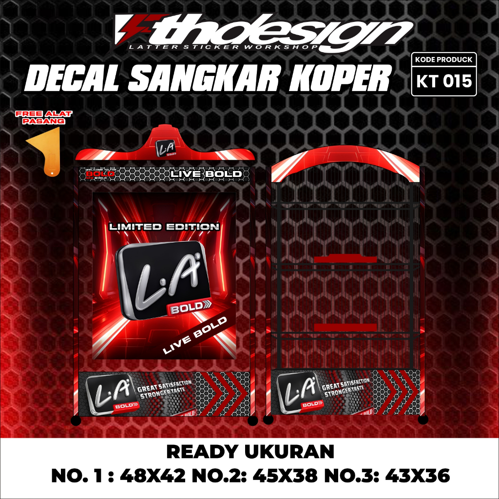 Stiker Sangkar Kotak Decal Sangkar Burung Model Terbaru Motif L.4 Bold