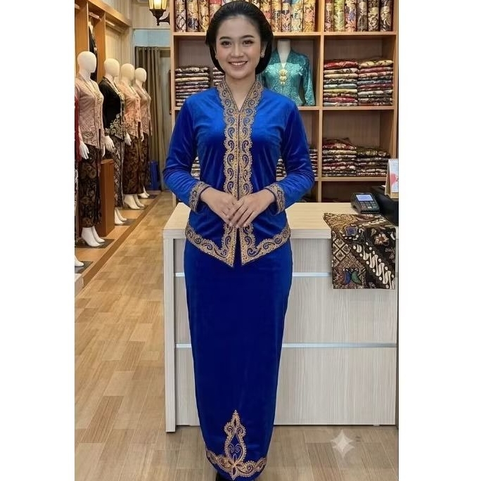 SETELAN KEBAYA BLUDRU +ROK BLUDRU BORDIR TERBARU