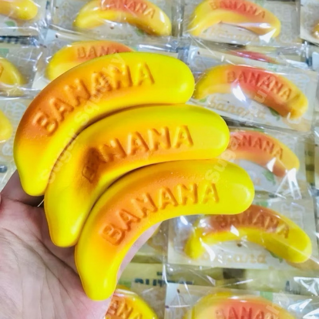 [JEYYNOU SQUISHY] Sugar Squishy Minion’s Banana Squishy Soft And Slow / Squishy Soft & Slow / Squish