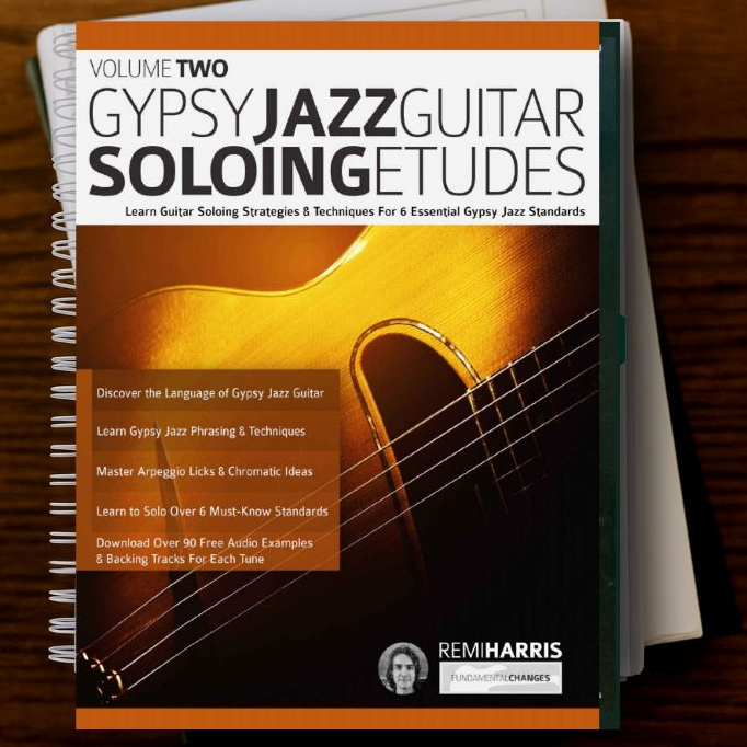 Buku Tablature - Gypsy Jazz Guitar Soloing Etudes - Volume Two - Free Audio Mp3 + Bonus Mp4