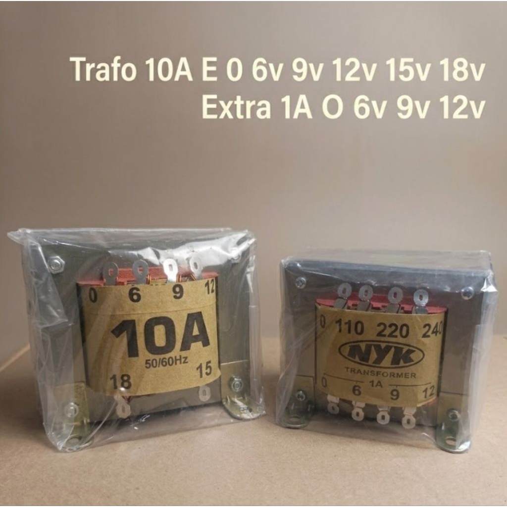 Trafo 10A E 0 6v 9v 12v 15v 18v Trafo Walet Trafo Charger Aki Tembaga