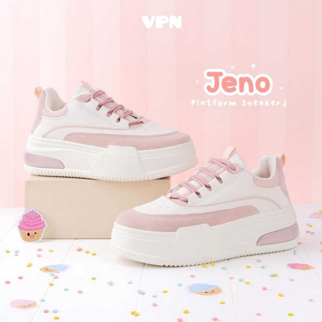 VPN Jeno Sepatu Sneakers Wanita Kasual Sport Shoes Pink 438