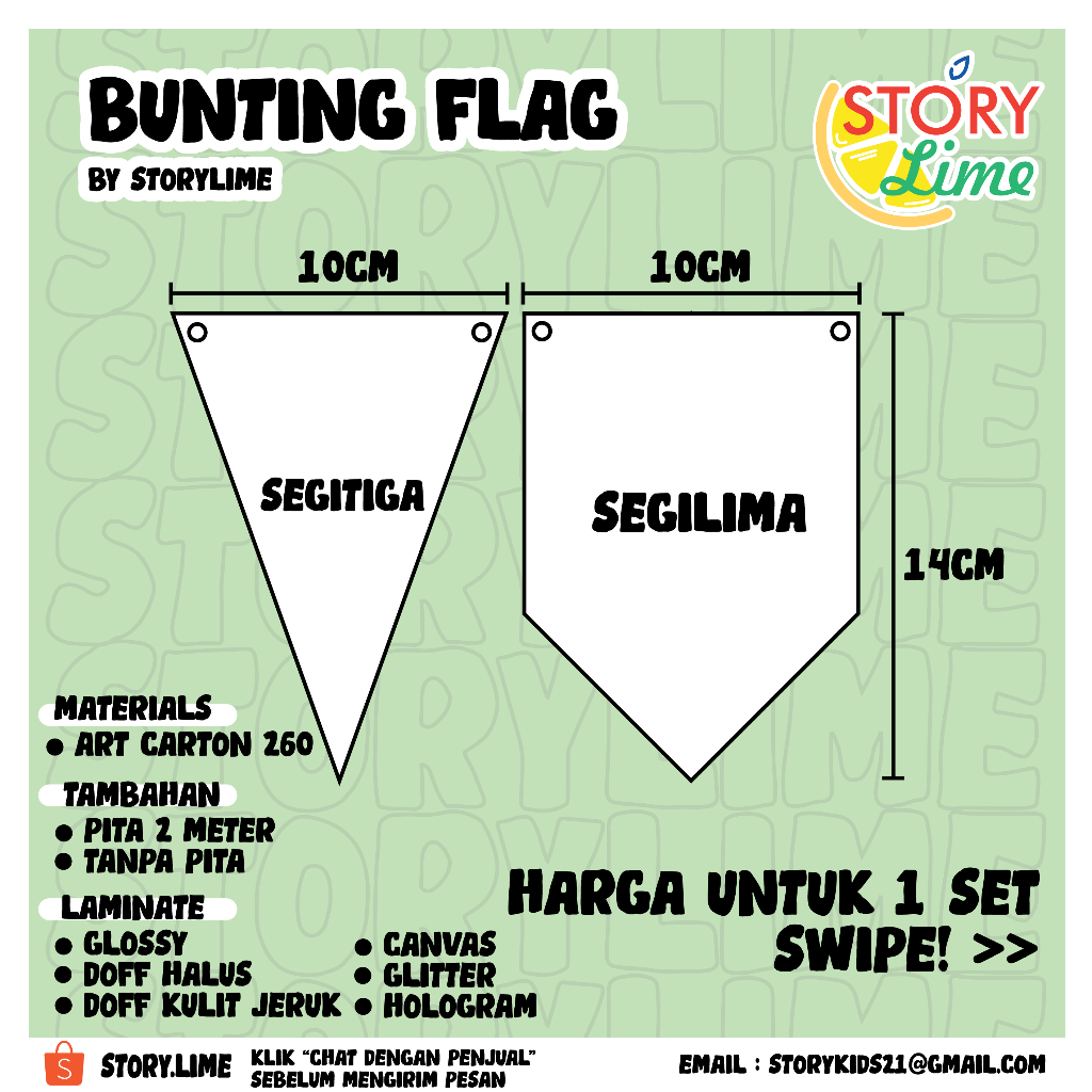 Bunting Flag, Banner Flag Custom Gambar Foto Dekorasi Pesta, Event KPOP, JPOP, ANIME Printing Art Pr