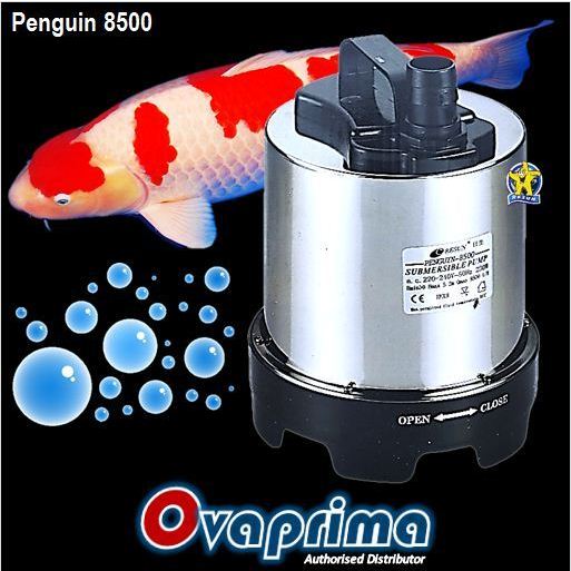 Resun Penguin-8500 Pompa Air Aquarium/Kolam Stainless Steel + Nozel Air Mancur Resun Penguin8500
