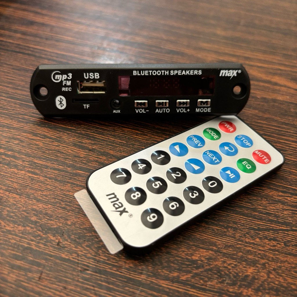 Kit Modul MP3 Bluetooth MAX dengan Remote | MODUL MP3 Bluetooth Plus FM RADIO/PEMUTAR LAGU MP3/Recor