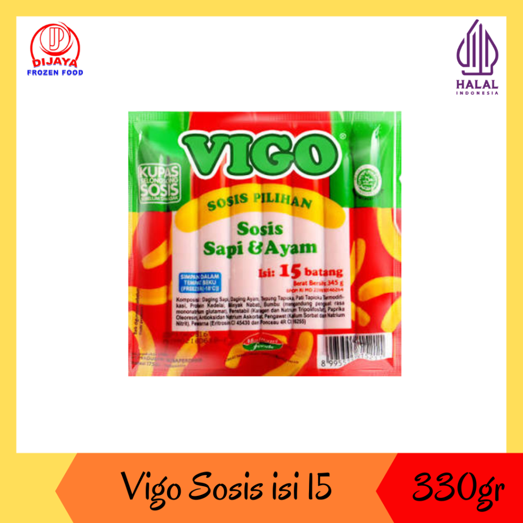 Vigo Sosis Sapi & Ayam - Vigo Sosis isi 15 & 30