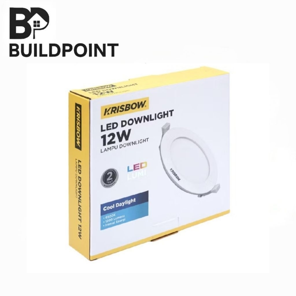 KRISBOW LED DOWNLIGHT 12W LAMPU DOWNLIGHT COOL DAYLIGHT