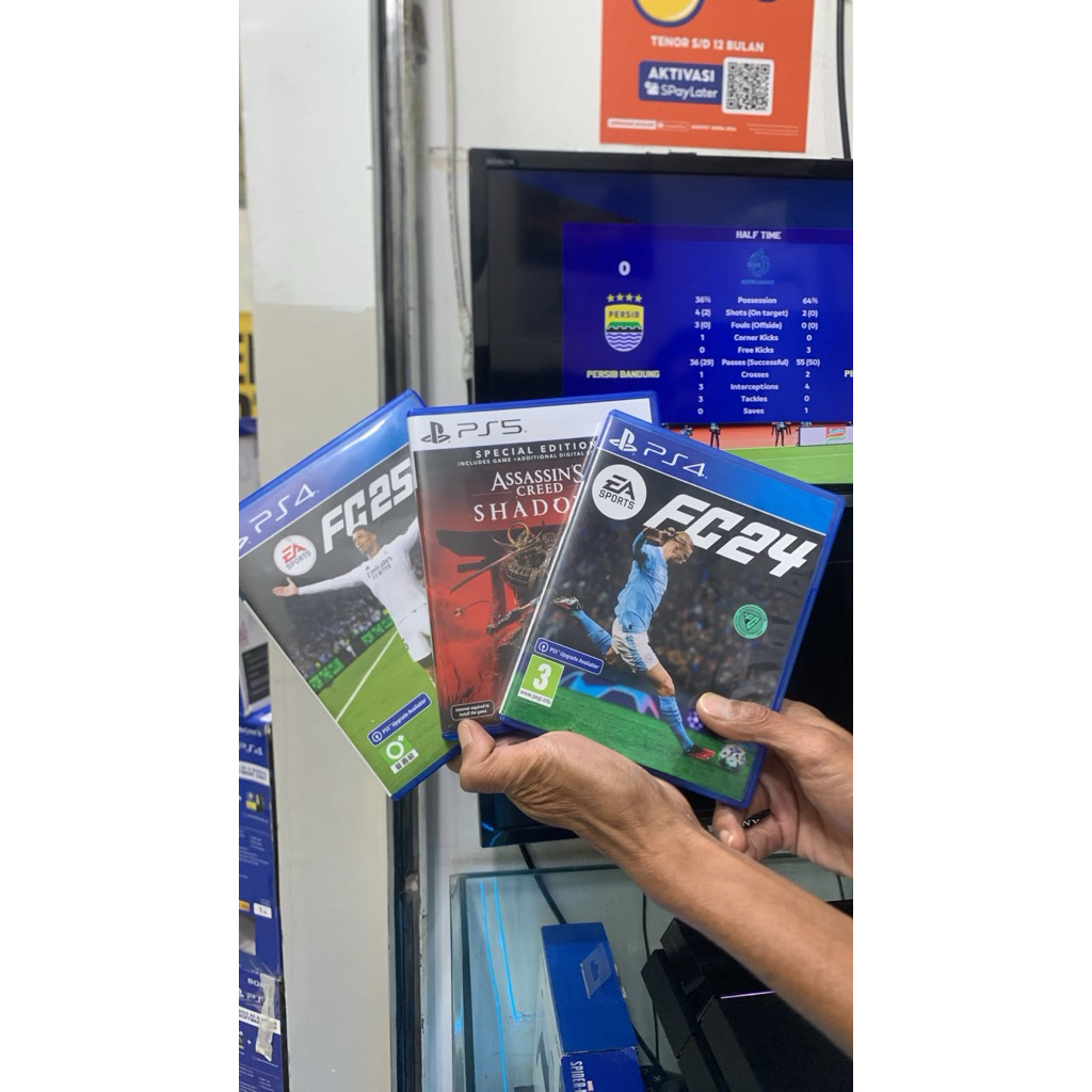 kaset ps5 assasin + kaset ps4 fc25