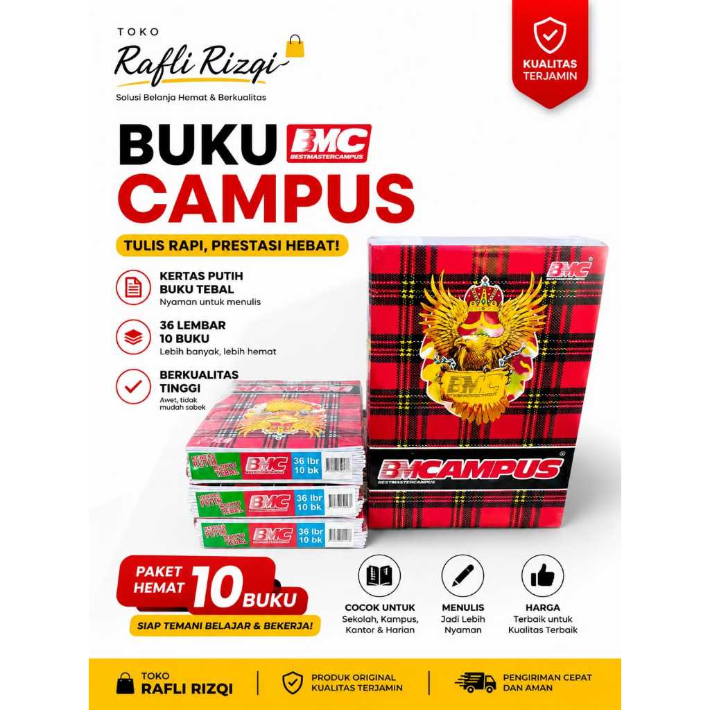 Buku Tulis BMC 36 Campus 1 pack 10 buku