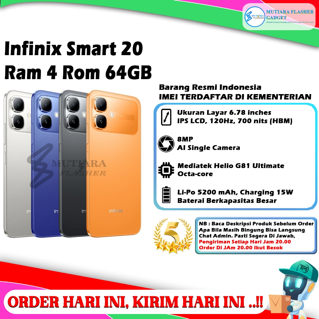 Infinix Smart 20 Ram 4/64GB | Ram 4/128GB