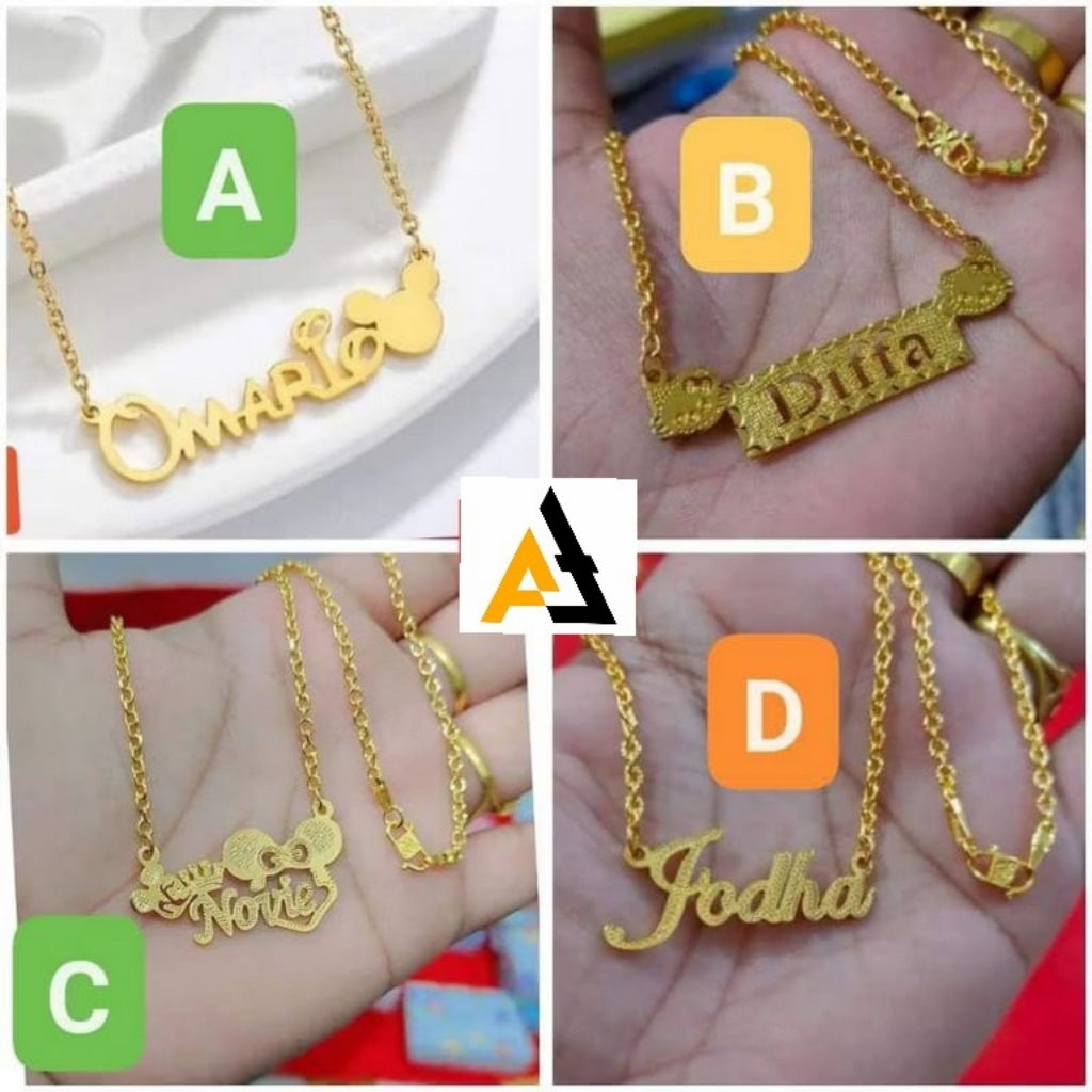 Kalung Anak Kalung Nama Lapis Emas Anti karat