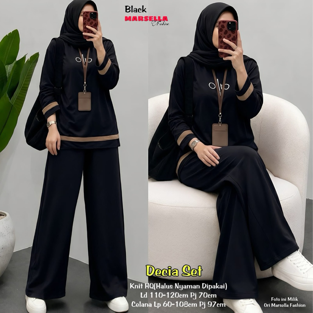 setelan kaos wanita terbaru alona one set knit wanita