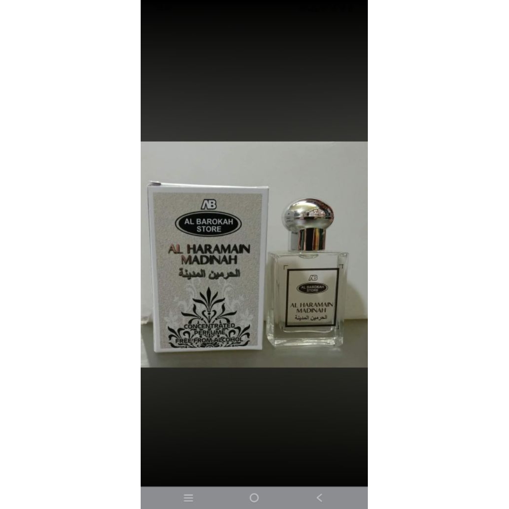 minyak wangi atau parfume Al-haramain madinah,arabian oud aroma khas timur tengah isi 15 mli