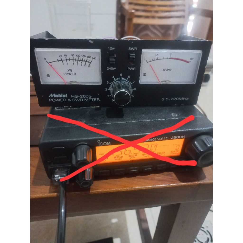 SWR power meter merk maldol HS-260S sudah dimodif inner lapis perak