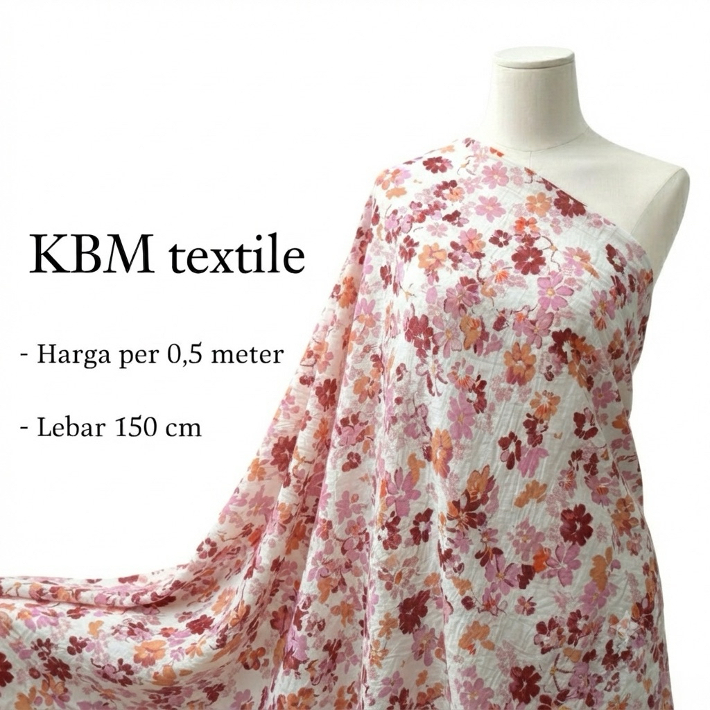 Kain Katun Silky Premium motif korea’an - kain katun silky motif premium - kain silky premium - kain