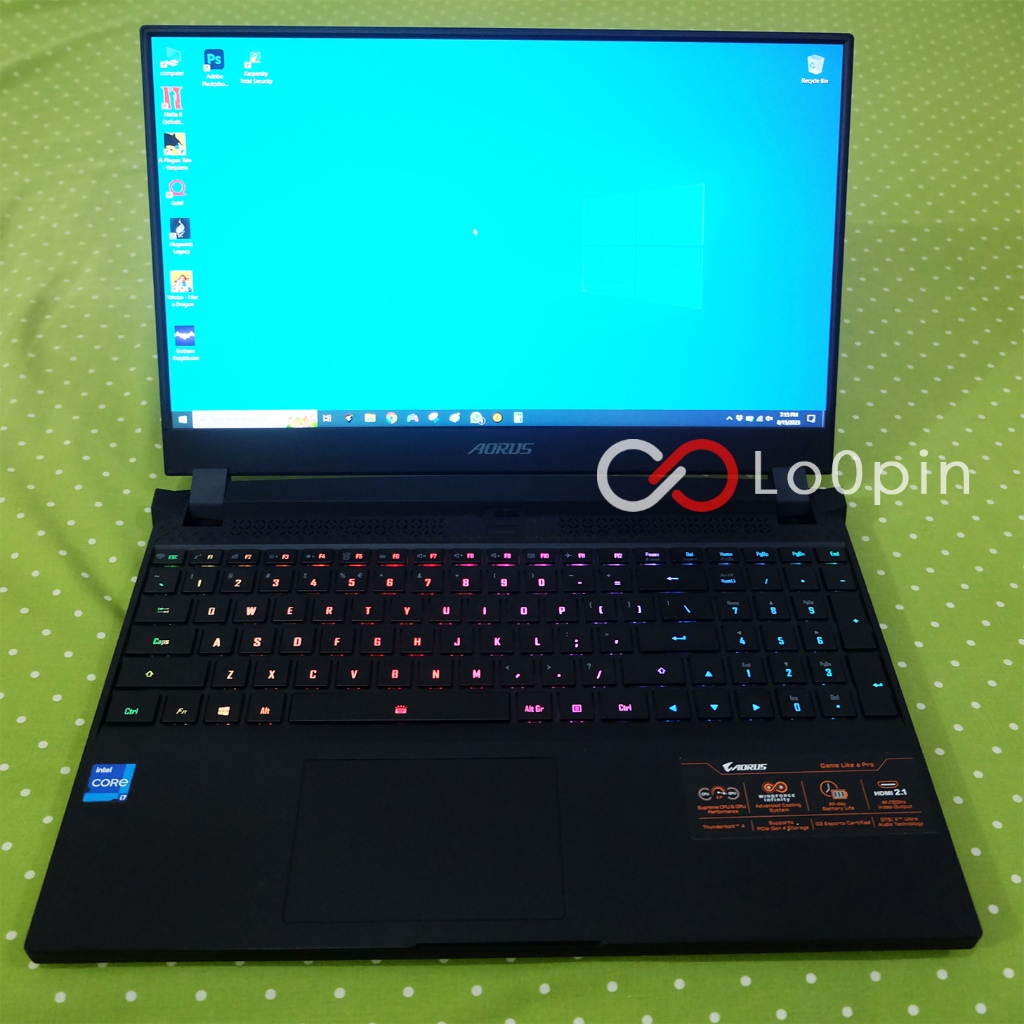 Gigabyte Aorus 15P YD i7 11800H RTX 3080 Laptop Gaming Bekas Second
