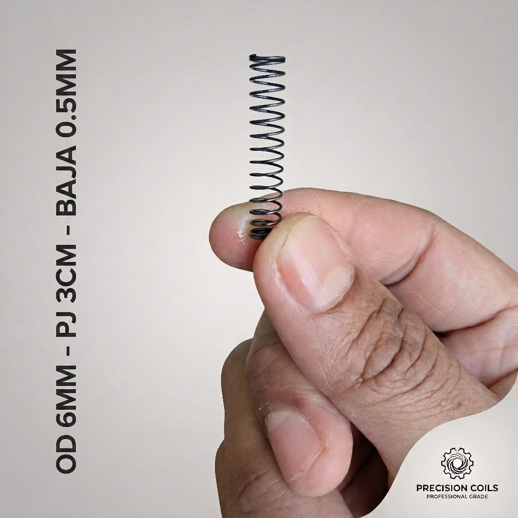 Per Pegas Tekan OD 6mm PJ 3cm Baja 0.5mm