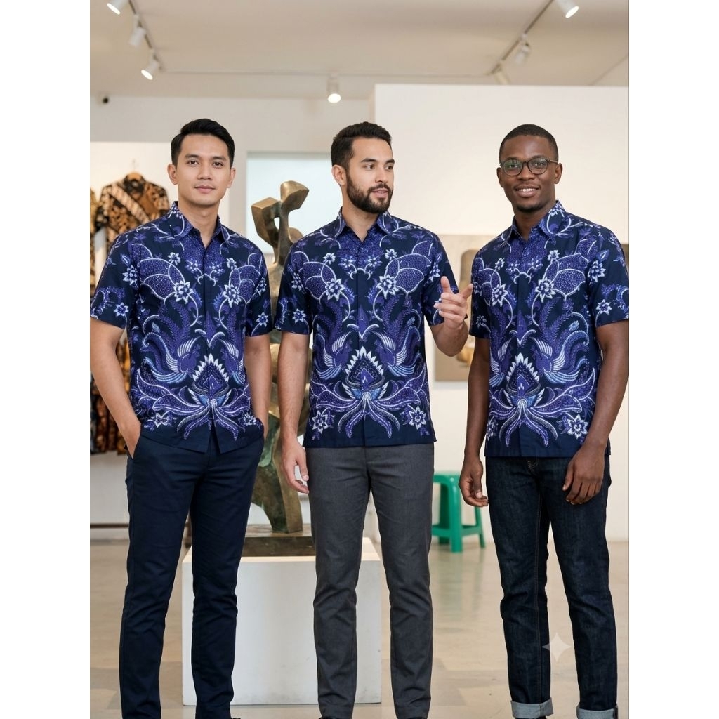Hem batik pria full puring batik lawasan
