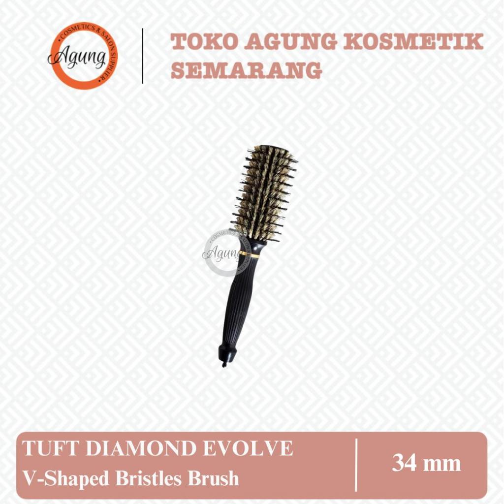 [AGUNGSMG] - TUFT Diamond Evolve V-Shaped Bristles Brush 34mm | Sisir Blow Tuft