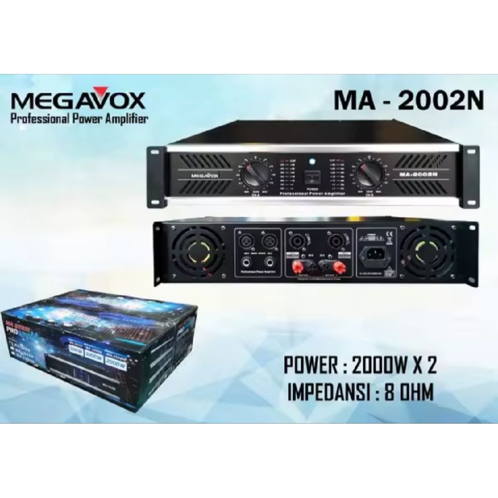POWER AMPLIFIER MEGAVOX MA2002N/MA 2002N 2 X 2000 WATT