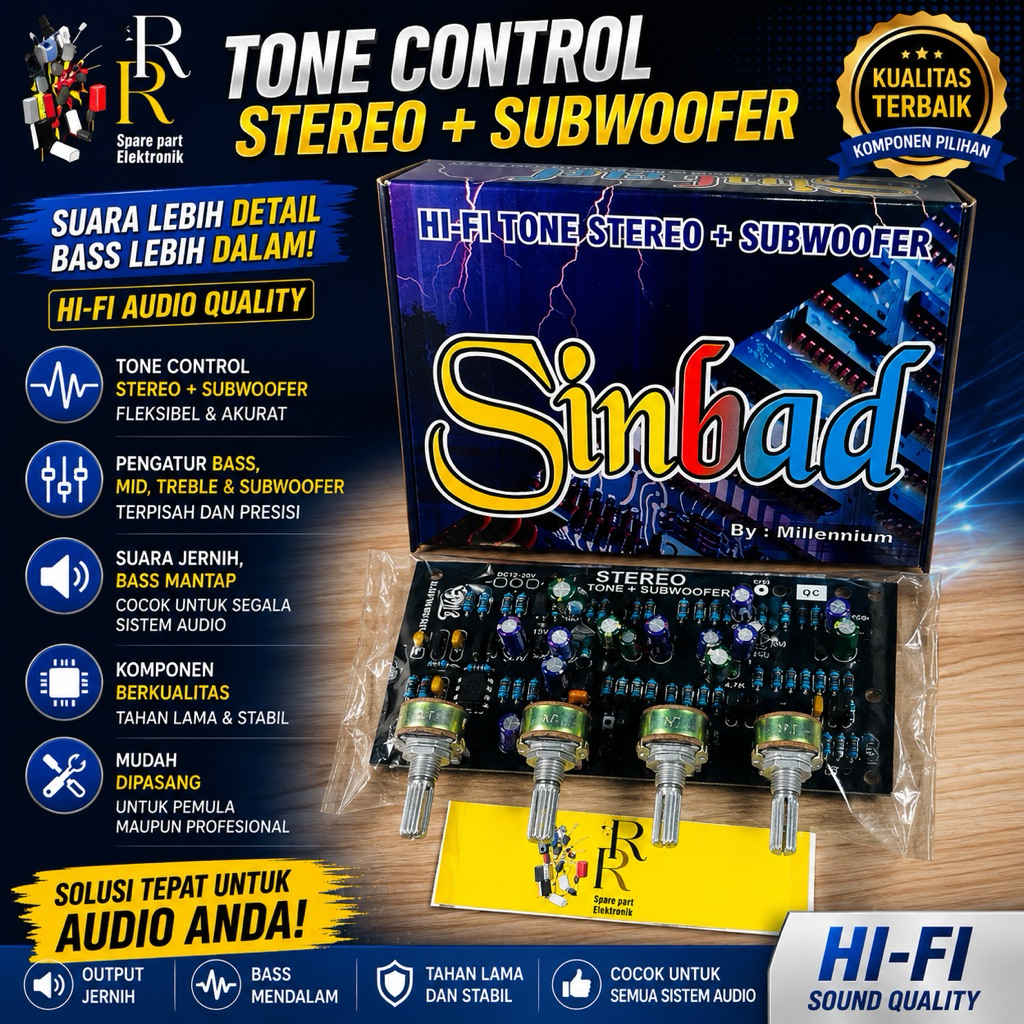 TONE CONTROL STEREO + SUBWOOFER SINBAD TONE STEREO