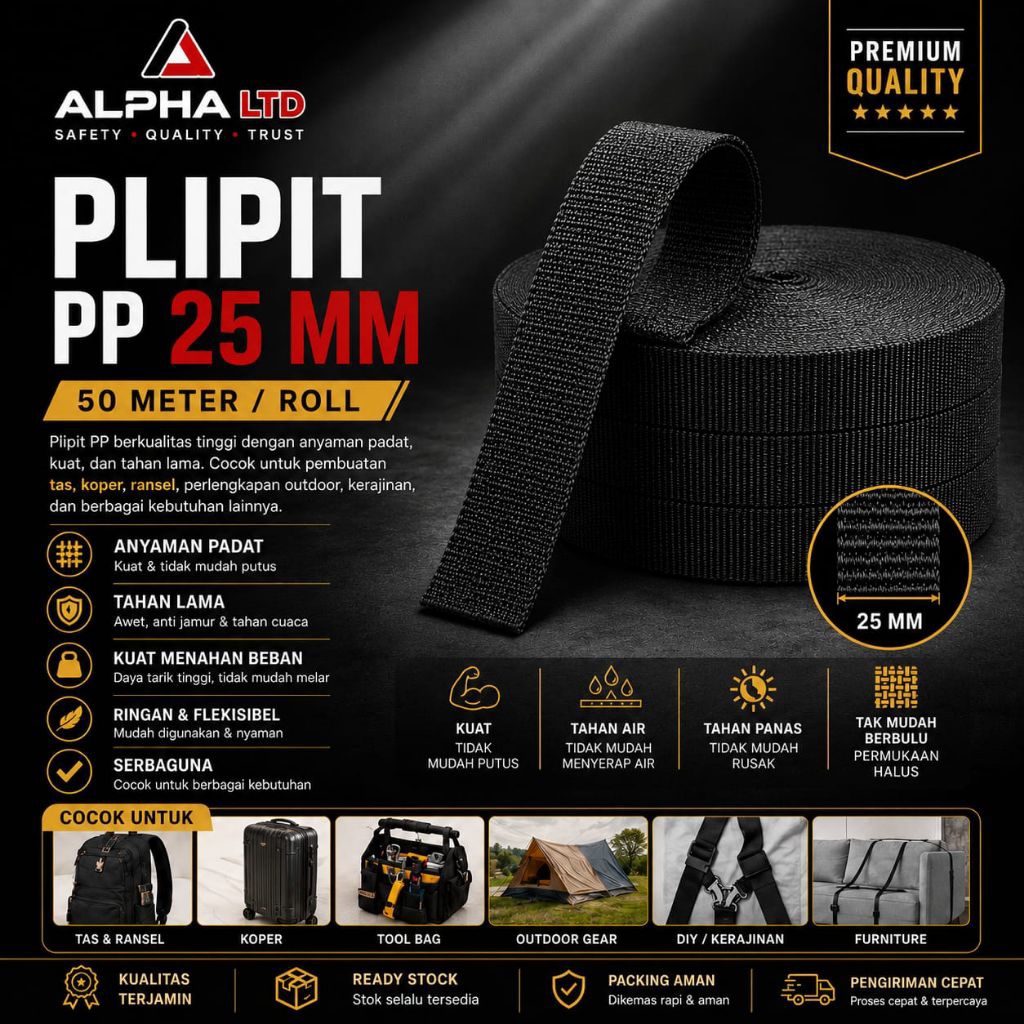 Tali Plipit Webing 2,5 cm