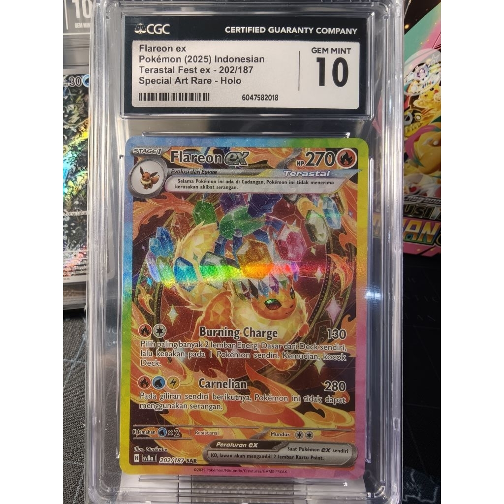 SLAB POKEMON FLAREON CGC 10 ( PROMO)
