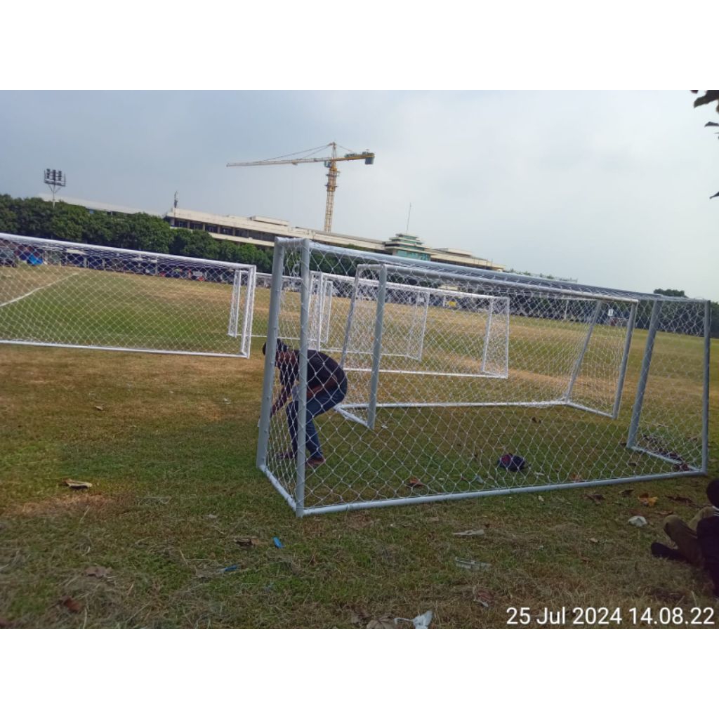 Tiang gawang mini soccer/futsal (bongkar pasang) unit kirim langsung via shoppe