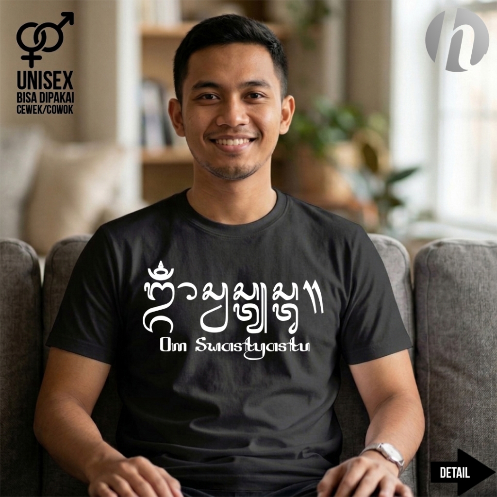 Mittara - Seri Hindu Kaos OM SWASTYASTU / Kaos Dharma Cotton Combed 30s Unisex