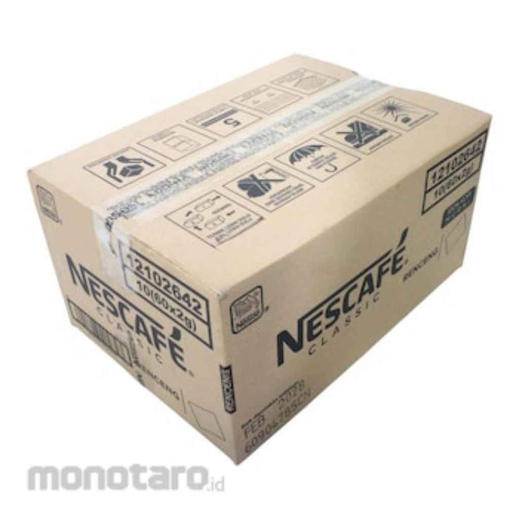 1 DUS KOPI NESCAFE CLASSIC SACHET NETTO 60 RENCENG X 10 PCS X 2 GR