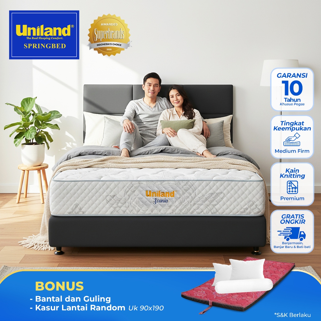 Uniland Scania Firmtop Tresor -  Full Set Kasur Springbed