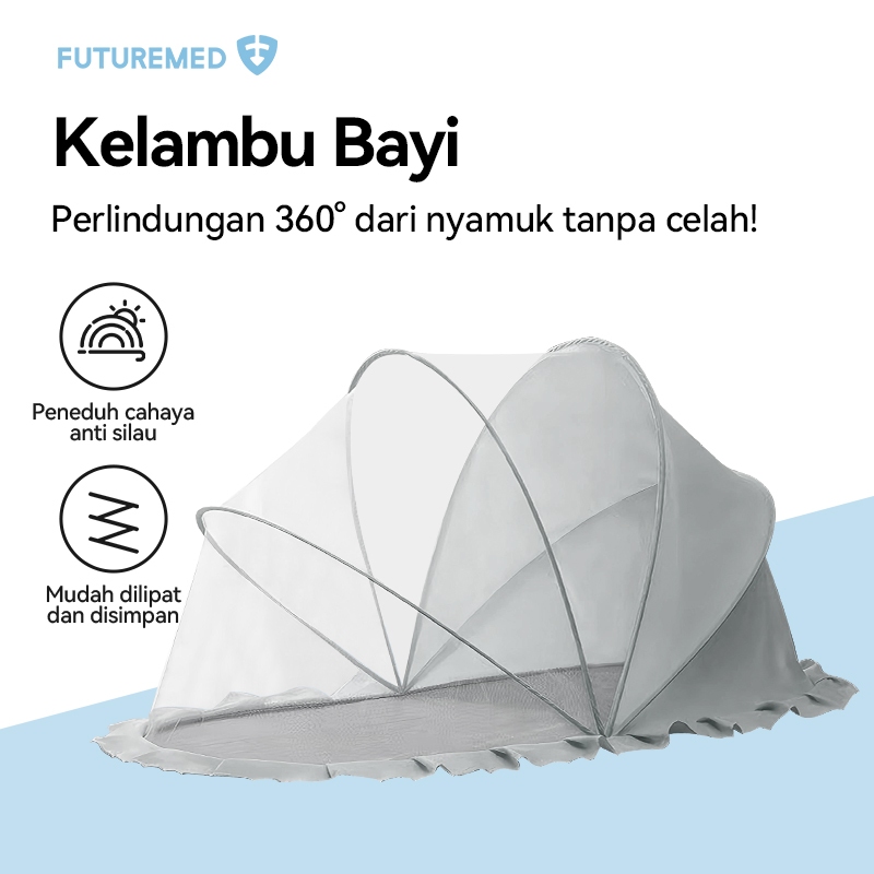 FUTUREMED Kelambu lipat bayi praktis tenda bayi Praktis Anti nyamuk anti nyamuk perlengkapan tidur b