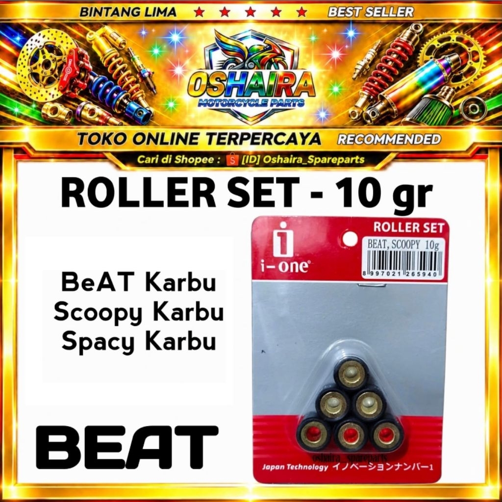 ROLLER i-one (6 Pcs) 10gr / ROLLER SET BEAT / SCOOPY, BEAT karbu, Scoopy karbu, SPACY Karbu, BEAT RO