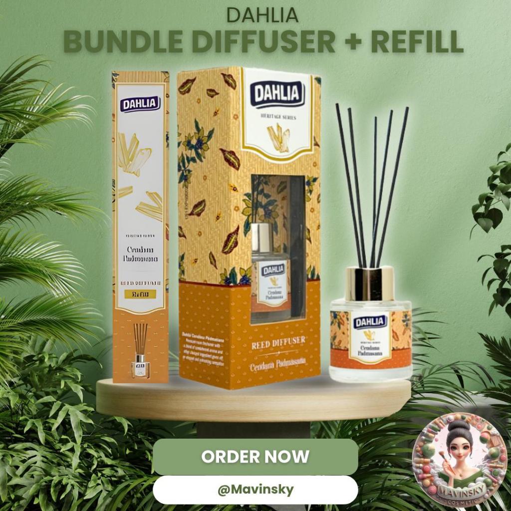 •MAVINSKY• | BUNDLE DAHLIA Reed Diffuser & Refill Reed Diffuser Cendana Padmasana