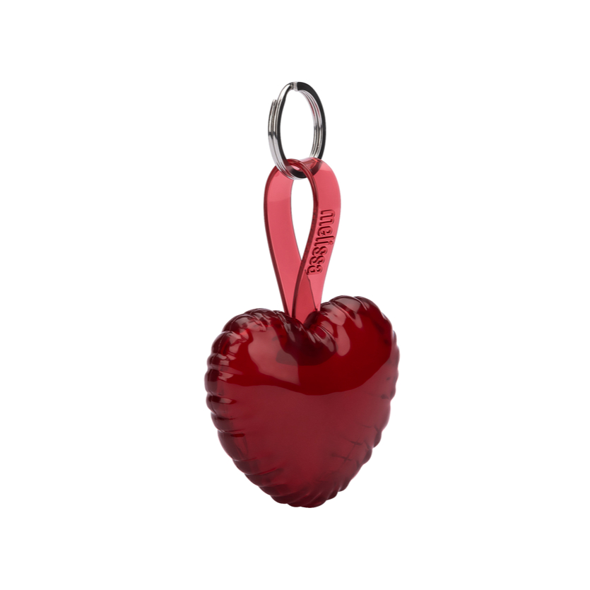 Melissa Heart Bag Charm Transparent Red