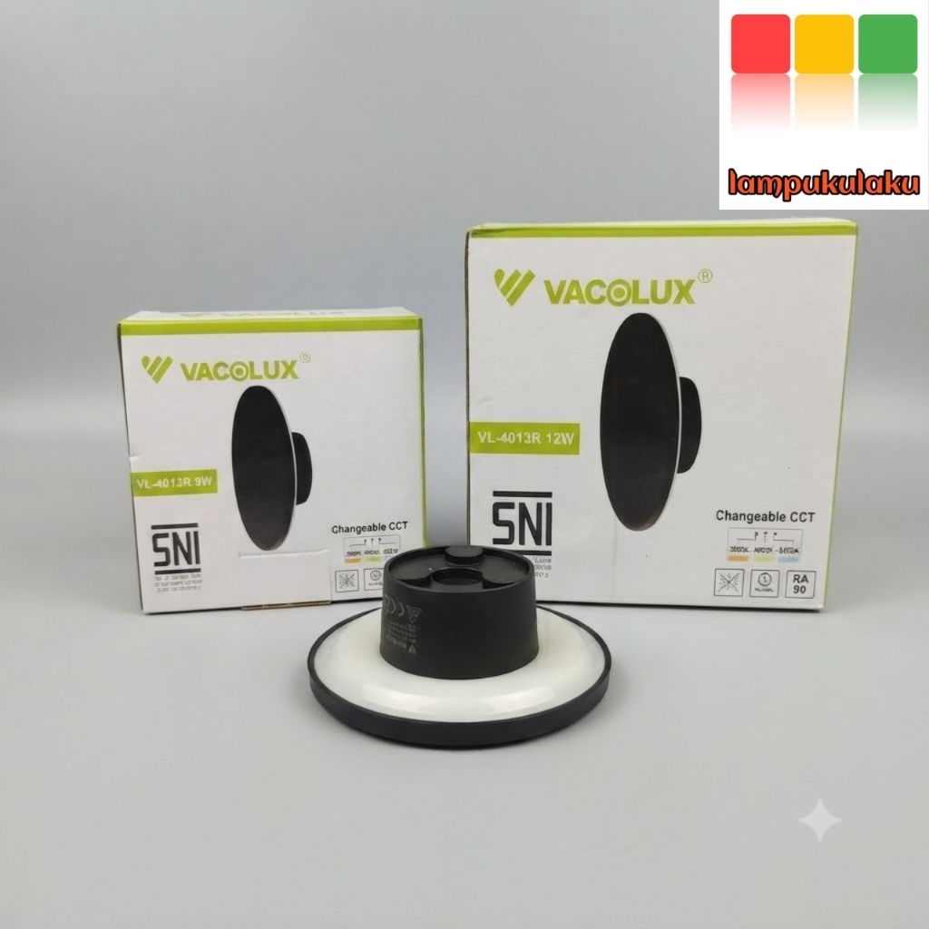 Lampu Dinding Bulat LED Vacolux VL-4013R 9W 12W Switch Ubah Cahaya