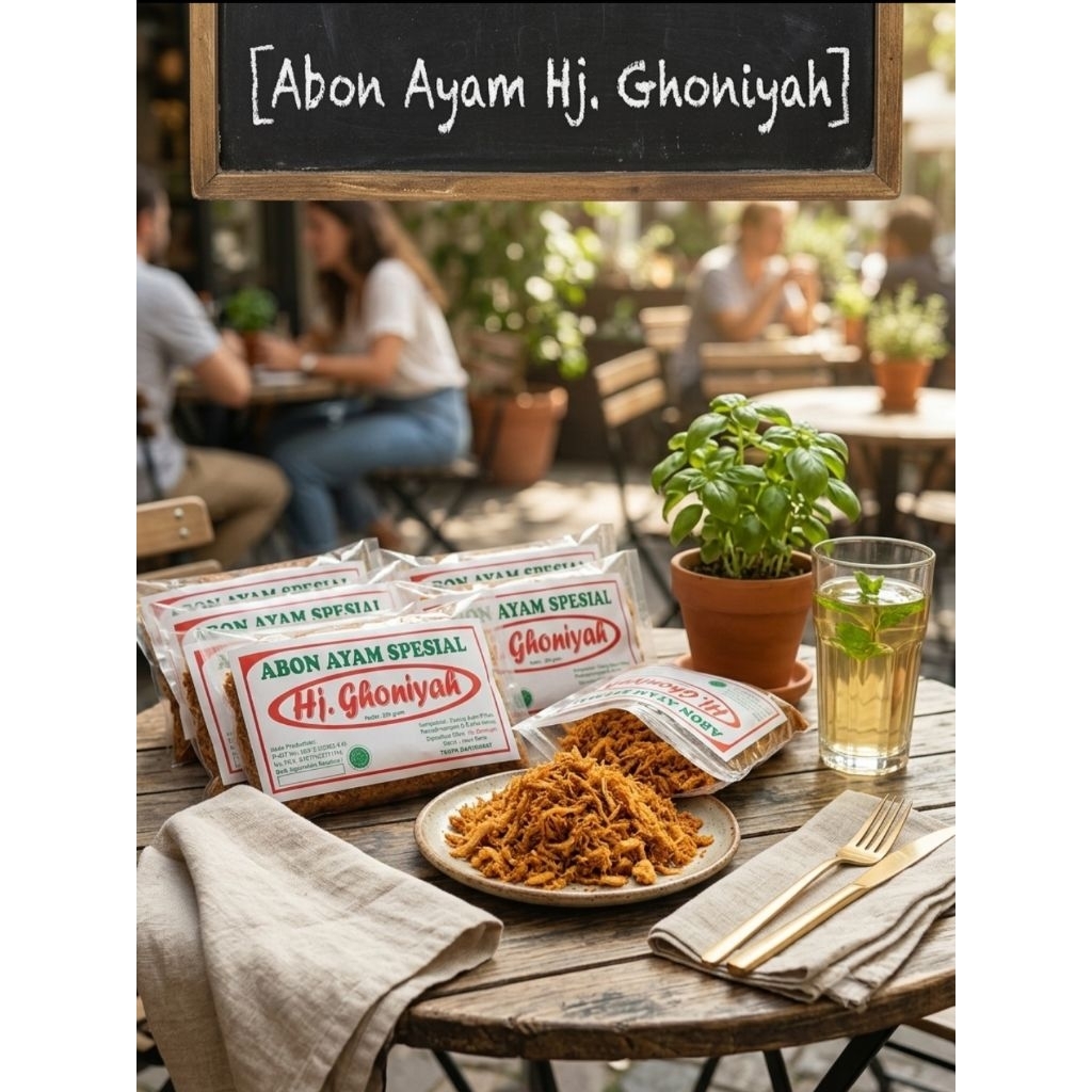 ABON AYAM SPESIAL HJ. GHONIYAH 250gr / ABON GHONIYAH / ABON HJ. GHONIYAH / ABON PREMIUM / ABON LEZAT