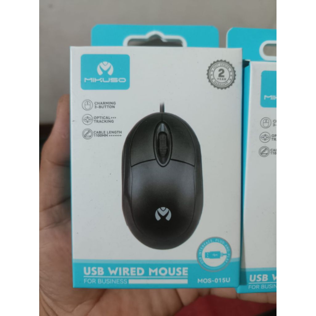 Mouse USB BARU Mikuso Panjang Kabel 1,5 Meter