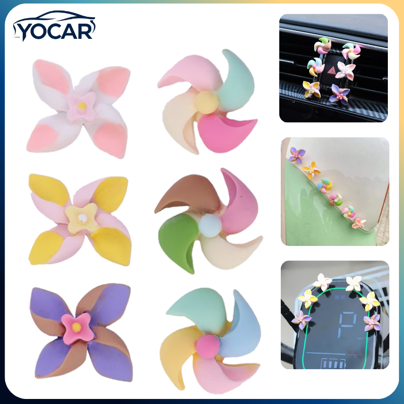 YOCAR 6PCS Kincir Angin Mobil Listrik/Kincir Angin Sepeda Motor/Kincir Angin Baru/Kincir Angin Gyro 