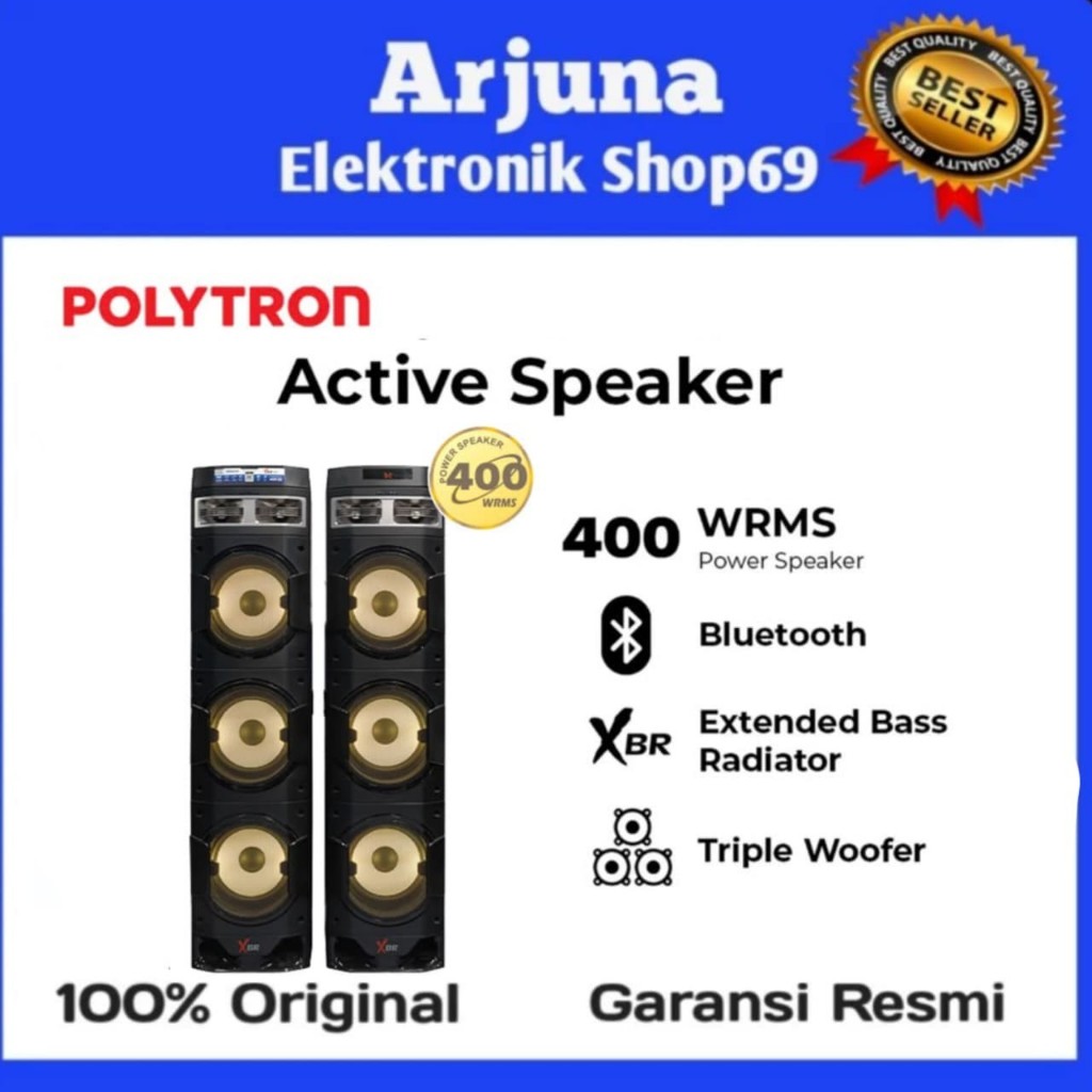 POLYTRON PAS10DF38 ACTIVE SPEAKER 10 INCH PAS 10DF38