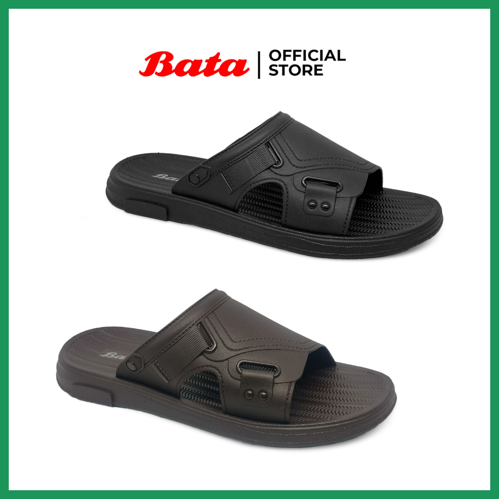 BATA - GINO "Rubber" Sandal Slide Karet Pria