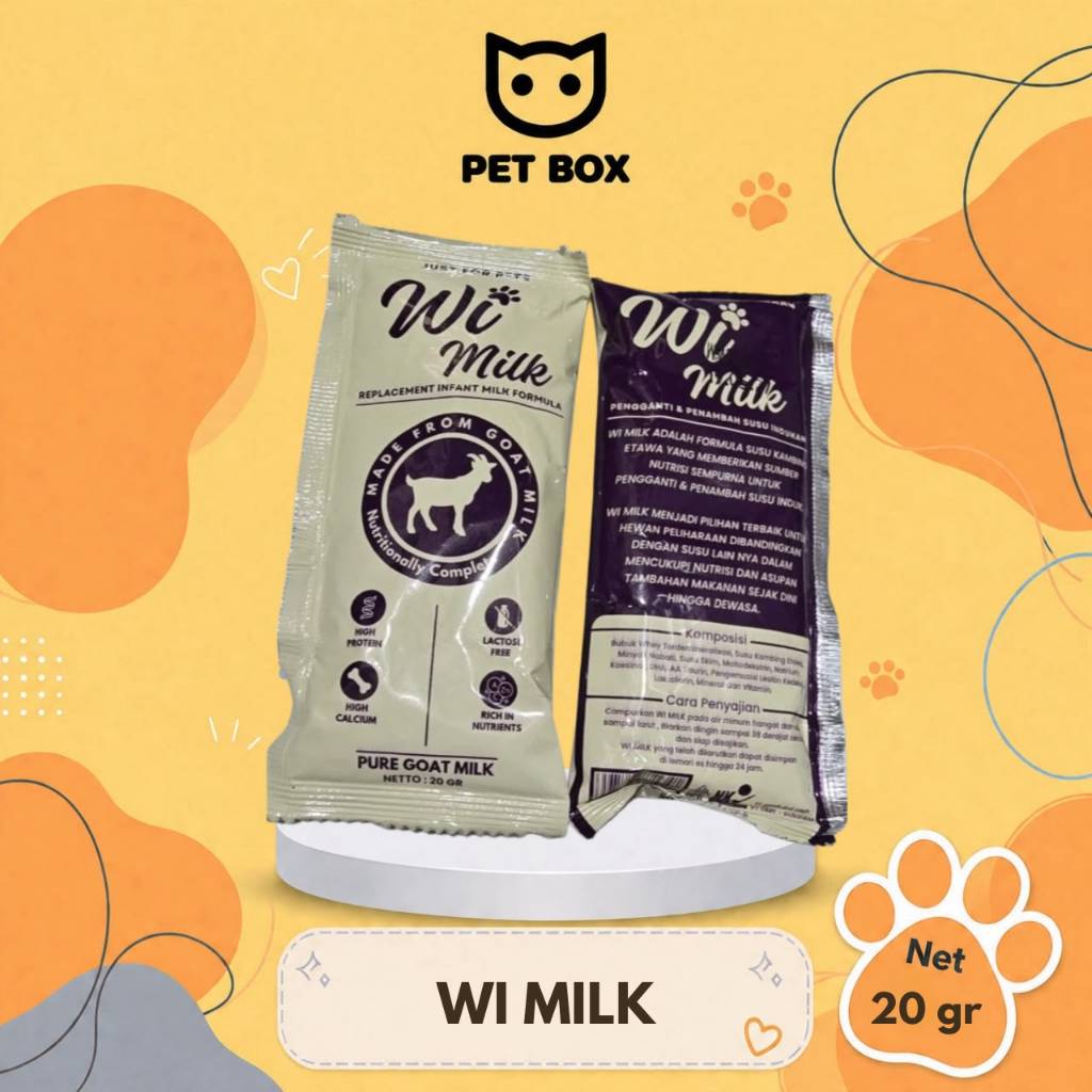 Wi Milk 20 Gram Pure Goat Milk / Susu Formula Untuk Hewan