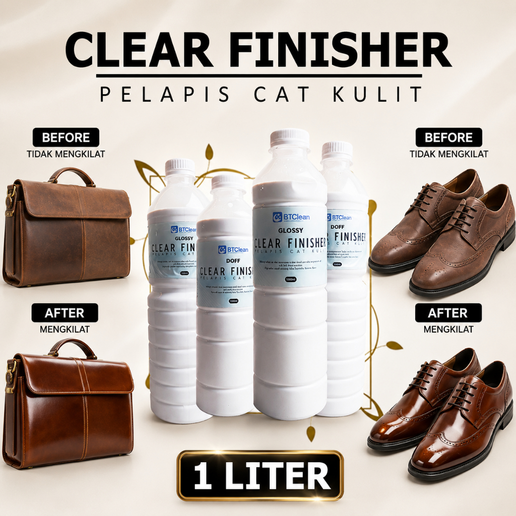 Finisher Cat Leather Paint Kulit Sintetis Glossy Pelapis Akhir Cat Pelindung Cat Kulit Sepatu Tas